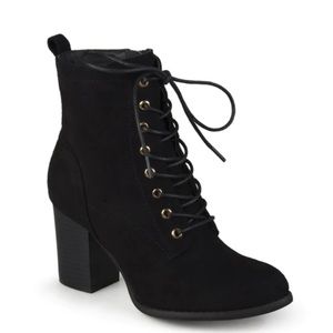 Journee Collection Baylor Black Vegan Suede boots. Size 6.5